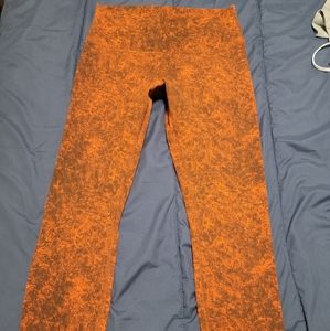 Lululemon Wunder Train High-rise Leggings, size 10, color Autumn Red Black